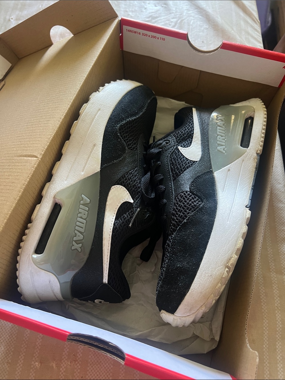Nike Men’s Black, White & Gray Air Max Sneakers